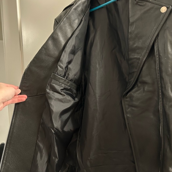 Real Leather Biker Jacket Size S (unbranded) like new - Picture 10 of 10